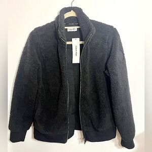 NWT Calvin Klein fleece bomber jacket size large
